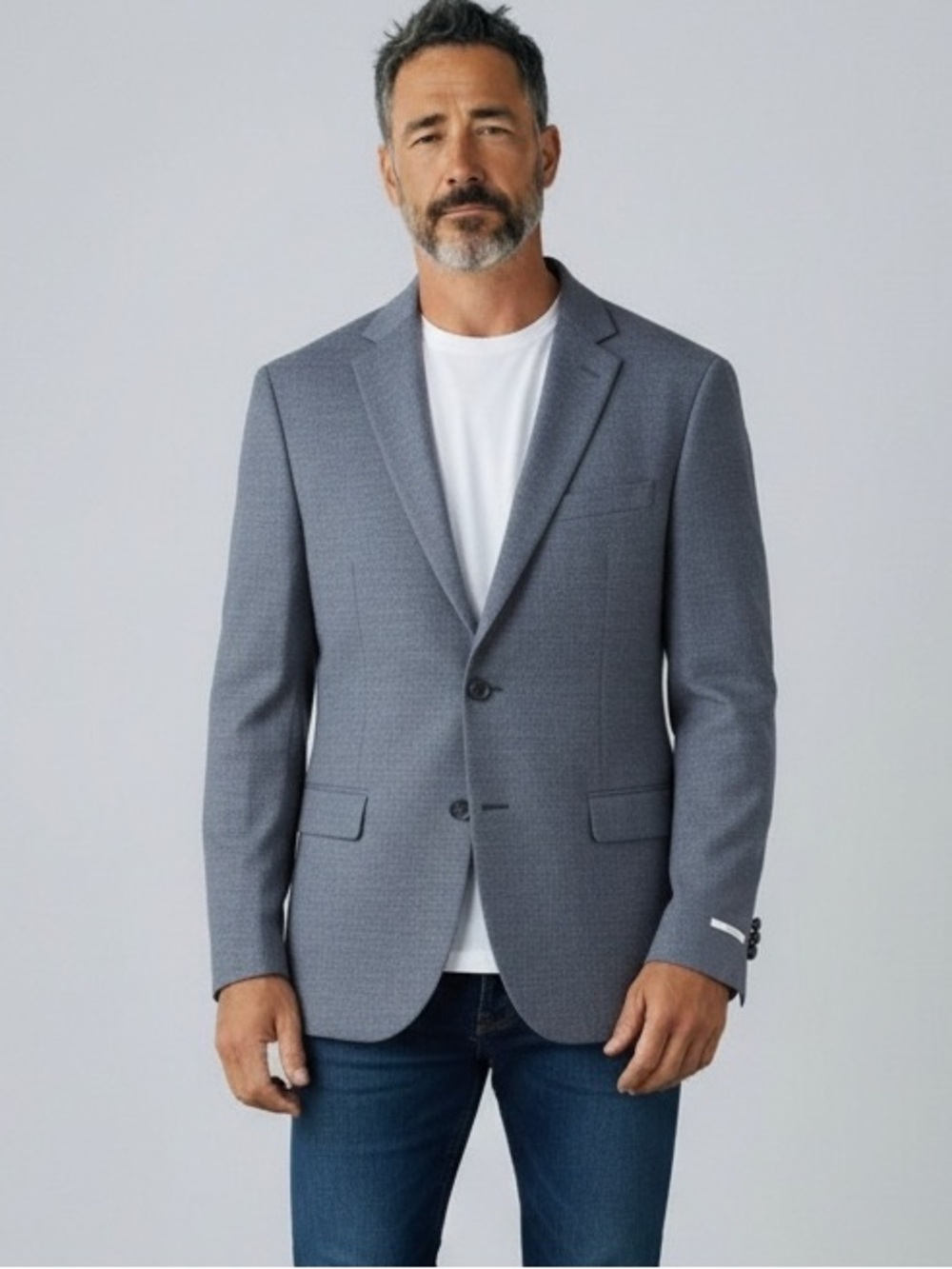 NWT Perry Ellis Men's Gray Two-Button Suit Jacket Slim Fit Sz 44R
